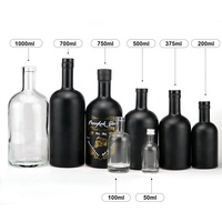 Botol Minuman 500ml 750ml Red Level Whiskey Black Label Whisky, Botol Kaca Kristal Bentuk Khusus, Gabus, Jus Buah, Anggur, Minuman, Tequila
