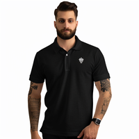 Logo de broderie en tissu piqué 100% coton de haute qualité personnalisé ajusté polos pour hommes unis avec le logo de votre propre marque