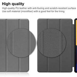 2023 nouveau Style de couverture intelligente pour étui pour tablette pour <span class=keywords><strong>Xiaomi</strong></span> Pad 5 Pro 12.4 <span class=keywords><strong>2022</strong></span> 12.4 "pouces en cuir PU microfibre souple étui de support arrière - Product Image 5