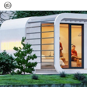 Casa Modular de Contenedor con Paredes de Vidrio de 40 pies y 20 pies, Casa Prefabricada, Casa Portátil, Mini Casa de 28 y 38 Metros Cuadrados, Habitación Cápsula - Product Image 2