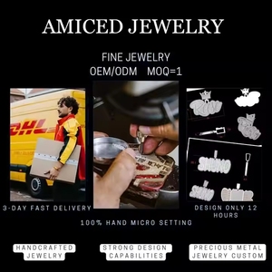 เครื่องประดับแฟชั่นลดราคา  จี้เพชรโมอิสซาไนต์สั่งทำพิเศษ เงินแท้ 925 ชุบทอง 18k  เพชรเม็ดเดี่ยวสำหรับผู้ชายและผู้หญิง - Product Image 5