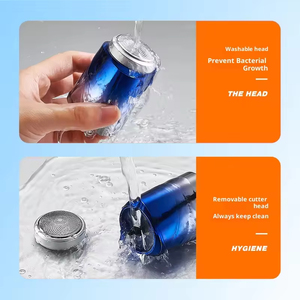 Mini afeitadora eléctrica para coche, afeitadora corporal completa, recargable por USB, pequeña afeitadora portátil tipo cañón de acero, venta al por mayor - Product Image 4