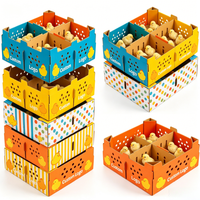 Boîtes en carton ondulé vierges avec trous d'aération, boîte d'emballage pour animaux de ferme, pour poulets, lapins, petits animaux, expédition en gros