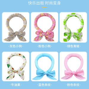 Serviette rafraîchissante pour animaux de compagnie, cache-cou pour animaux de compagnie à motif de dessin animé, écharpe fraîche à thème chat, rafraîchissante, respirante et confortable. - Product Image 2