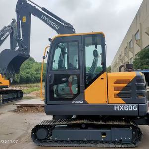 Excavatrice sur chenilles Hyundai HX60G d'occasion, 5,8 tonnes, mini-pelleuse d'origine chinoise, modèle 2022, moteur, pompe, roulement certifiés - Product Image 2