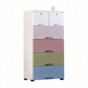 Armario de Plástico de un Solo Nivel para Bebés, con Cajones de Almacenamiento, Multifuncional, Ahorra Espacio, Diseño Desmontable para Ropa - Product Image 4