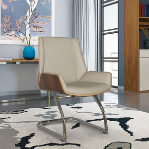 Cadeira Executiva Moderna em Couro Profissional com Juntas Reforçadas em Aço para Salões Comerciais - Product Image 1