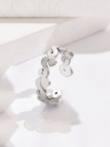 Stainless Steel Frosted Letter S Toe <b>Rings</b> <b>Adjustable</b> for Women Summer Beach Toe <b>Ring</b> Set of Foot Jewelry - Product Image 3