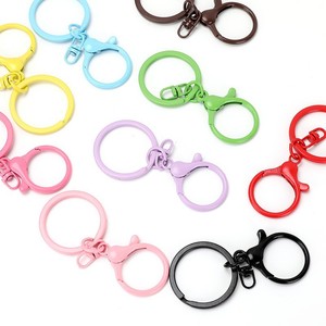 Metal Lobster Clasp Keychain <b>Set</b> Zinc Alloy Round Baking <b>Paint</b> Colorful For DIY Jewelry Accessories - Product Image 3