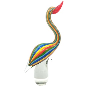 Handmade Murano <b>Glass</b> Bird Figurine Blown Animal Sculpture <b>Desk</b> Decor Holiday Gift - Product Image 1