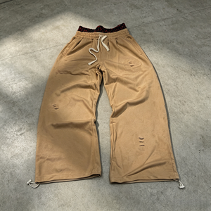 Pantalon de survêtement double taille pour homme, délavé à l'acide et effet usé, nouveau design, tendance, best-seller - Product Image 1