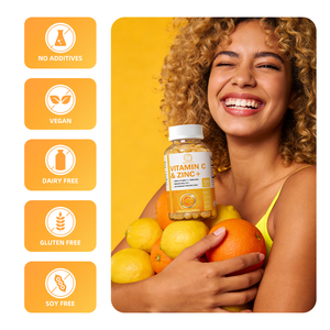 Suplementos de Vitamina C y Zinc de <span class=keywords><strong>Alta</strong></span> Potencia, 60 Cápsulas Blandas Vegetales, Apoyo Inmunológico y para la Piel, Antioxidante, Sin Gluten, Vegano - Product Image 6