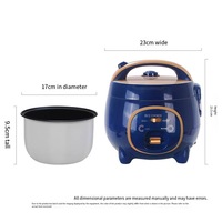 Mini cuiseur à riz électrique avec boîtier en plastique de pot intérieur antiadhésif et palette comprenant une tasse à mesurer pour un usage domestique