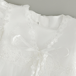 Vestido de Niña con Flores, Vestido de Princesa con Encaje, Elegante Vestido de Baile <span class=keywords><strong>para</strong></span> <span class=keywords><strong>Bautizo</strong></span>, Vestido de Fiesta <span class=keywords><strong>para</strong></span> Niñas, Vestido de Tul Bordado con Lentejuelas - Product Image 5