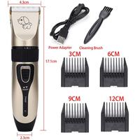 Ciseaux de chien sans fil rechargeables professionnels coupe de cheveux de beauté pour animaux de compagnie silencieux pour chats or acier inoxydable USB usage domestique