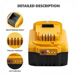 Pin thay thế 6000mAh DCB206 cho pin <span class=keywords><strong>Dewalt</strong></span> 20V <span class=keywords><strong>Lithium</strong></span>-<span class=keywords><strong>ion</strong></span>, tương thích với pin <span class=keywords><strong>Dewalt</strong></span> dòng DCB200, DCB205, dùng cho dụng cụ điện. - Product Image 2
