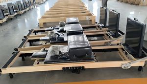 REAP <span class=keywords><strong>Cama</strong></span> Plegable de Alta Gama para <span class=keywords><strong>Pilates</strong></span>, de Madera de Arce Blanco y Roble, Incluye Caja y Tabla de Salto para Estudio - Product Image 5