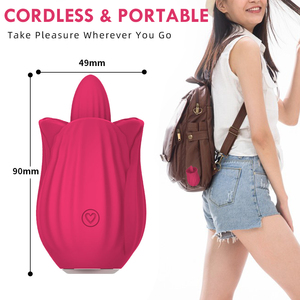 Rosa a tema per adulti vibratore per il capezzolo clitoride stimolazione della lingua masturbazione <span class=keywords><strong>e</strong></span> Boob vibratore prodotto - Product Image 6