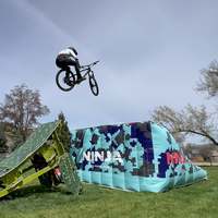 Airbag gonflable de haute qualité rampe d'atterrissage Freestyle saut à vélo Sports extrêmes Slopestyle coussin gonflable d'airbag de saut
