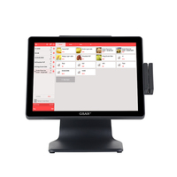 Caja Registradora Táctil de Doble Pantalla de 15 Pulgadas, Sistema POS para Supermercado con 8 GB de RAM, Terminal Punto de Venta con Lector de Tarjetas para Hotel