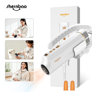 Secador de Pelo para Mascotas Shernbao, para Perros y Gatos, con Diseño de Colgante para el Cuello, Manos Libres, Plástico ABS de Ingeniería, 110-240V - Product Image 1