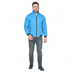 Veste matelassée en toile pour homme, personnalisable, de haute qualité, avec logo sur le devant, faible MOQ, nouvelle arrivée, prix abordable - Product Image 1