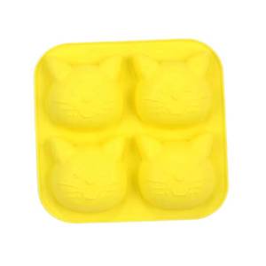 High Quality 4 Cavity Kitten Shape Silicone Mold Soap Chocolate Candy Decorative <b>Accessories</b> Holiday <b>Baking</b> Cake Decorating - Product Image 3