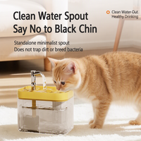 Fontaine à eau automatique pour animaux de compagnie 1,5 L en PP solide, gamelle pour chat et chien avec filtre à eau courante, facile à nettoyer, utilisation intérieure
