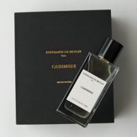 Fabrication De Luxe Personnalisée avec Boîte d'Emballage, Flacon Vaporisateur Carré Transparent Vide en Verre pour Parfum, Pompe à Sertir, Fine Brume, 30ml 50ml 100ml