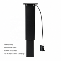 Pata de Mesa Metálica Ajustable en Altura, de Aluminio con Recubrimiento en Polvo, Resistente, con Columna de Elevación Neumática, para Uso en Oficinas, Exteriores y Hoteles