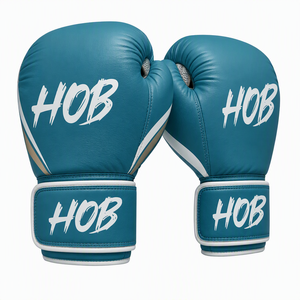 Gants de boxe HOB en cuir PU, fermeture Velcro, respirants, équipement d'entraînement unisexe - Product Image 1