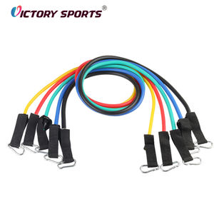 11 pièces Bandes de résistance réglables en caoutchouc pour entraînement de force et tonification à domicile - Product Image 5