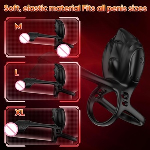Fernbedienbare Elektrische Verriegelungs-Sperma-Ringe Männlicher Ejakulationsverzögerer Silikon Vibrationsring Sexspielzeug für Männer - Product Image 3