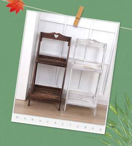 Moderno Soporte <span class=keywords><strong>de</strong></span> Plantas Plegable <span class=keywords><strong>de</strong></span> Dos Niveles, <span class=keywords><strong>de</strong></span> <span class=keywords><strong>Madera</strong></span> Maciza Blanqueada, Independiente, para Interiores, Estante Decorativo <span class=keywords><strong>de</strong></span> Exhibición <span class=keywords><strong>de</strong></span> <span class=keywords><strong>Madera</strong></span> - Product Image 5