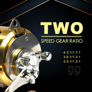 80W Aluminum CNC Machined 2 Speed Saltwater Boat Fishing <strong>Reels</strong> 45KG Max Drag Big Game <strong>Trolling</strong> <strong>Reel</strong> - Product Image 4