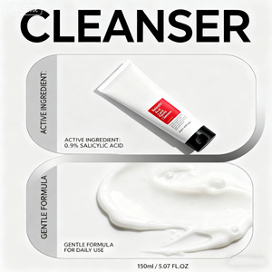 Crème <span class=keywords><strong>hydratante</strong></span> douce quotidienne végétalienne pour le visage nettoyage en profondeur acide salicylique nettoyant pour les pores d'acné hydratant soin du visage - Product Image 4