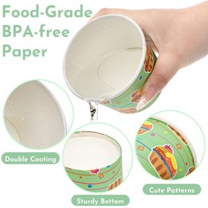 Vasos de Papel para Helado con Logotipo Personalizado, Resistentes al Agua, al por Mayor, con Tapas de Papel para Guardar Helados, Sundaes y Gelato - Product Image 4
