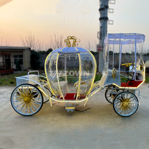 Charrette de Mariage Personnalisable Style Citrouille, Carrosse de Princesse Cendrillon, Transport Spécial pour Mariages - Product Image 6