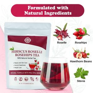 Thé populaire Chianherbs à l'hibiscus, à la roselle et aux cynorrhodons, pour la beauté et les soins de la peau, éclat de la peau, blanchiment de la peau, thé éclatant pour la santé - Product Image 3