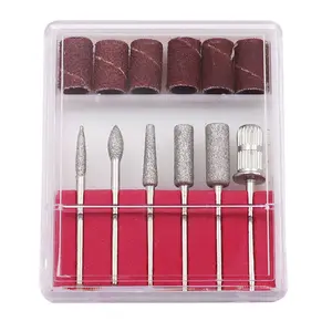 12 Cái/Bộ Mini Nail Khoan Bits Electric Nail File Đánh Bóng Mẹo Mài Đầu Nail Art Sanding Bands Manicure Rotary Tool Kits