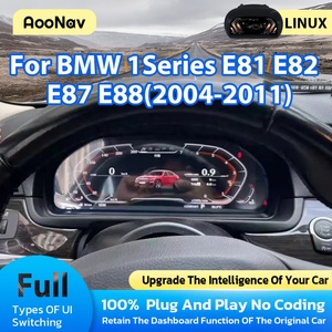 จอ LCD ดิจิตอลสำหรับรถยนต์ BMW ซีรีส์ 1 รุ่น E81 E82 E87 E88 ปี 2004-2011 แผงหน้าปัดมาตรวัดความเร็วแบบดิจิตอล จอแสดงผลเสมือนจริง ขนาด 12.3 นิ้ว สำหรับพวงมาลัยซ้ายและขวา - Product Image 2