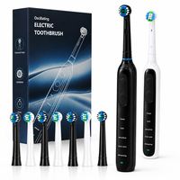 Brosse à dents électrique, soins bucco-dentaires, rechargeable, nettoyage en profondeur, étanche IPX7, soins dentaires pour adultes, brosse à dents rotative intelligente