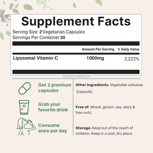 <span class=keywords><strong>Vitamine</strong></span> <span class=keywords><strong>C</strong></span> <span class=keywords><strong>liposomale</strong></span> pure, hautement biodisponible, formes liposolubles et hydrosolubles, puissance maximale, antioxydant, soutien immunitaire, capsules de complément alimentaire - Product Image 5