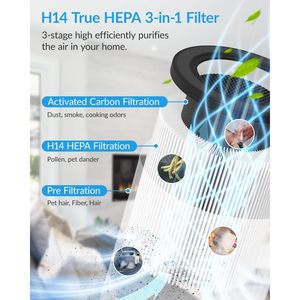 Purificador de Aire Adtark 3 en 1 con Filtro, Modo de Sueño, Función de Aroma y 3 Modos de Luz para Uso en el Hogar, Dormitorio o Habitación - Product Image 2