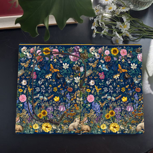 A6 máy tính xách tay cổ điển với cà vạt đóng cửa giấy dày món quà tuyệt vời cho cuộc họp bán hàng ghi chú với hoa bướm chim thỏ P - Product Image 4