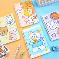 Bloc-notes quotidien à feuilles mobiles A5, reliure spirale, papier créatif, mignon, fournitures scolaires pour enfants, cahier à spirale pour étudiants