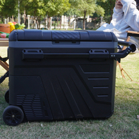 Réfrigérateur-congélateur portable SOW45 avec roues, DC 24V AC, glacière de voiture, réfrigérateur de camping pour voiture et usage domestique