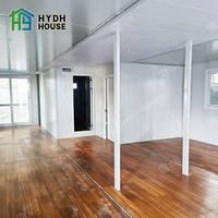 Maison conteneur extensible pour hôtel, maison conteneur extensible avec mur-rideau en verre