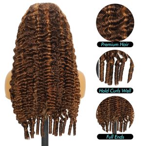 <span class=keywords><strong>Parrucca</strong></span> Frontale HD 13x4 in Pizzo Marrone Cioccolato, Capelli Umani Ricci Birmani Colorati, Parrucche Senza Colla Marrone <span class=keywords><strong>Scuro</strong></span>, Parrucche di Capelli Vergini - Product Image 3