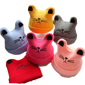 Topi Beanie rajut kustom pria wanita untuk musim semi musim dingin topi desainer dengan bahan pola cetak karakter huruf - Product Image 4